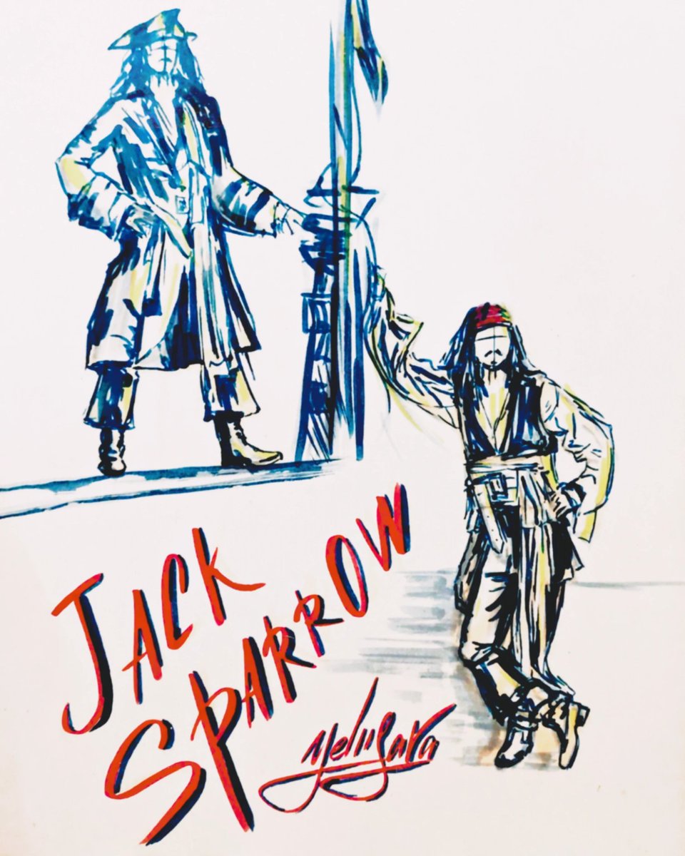 marker quick sketch 'Jack Sparrow' 
#sketch #markersketch #art #yeliisavaart #yeliisava  #jacksparrow #piratesofthecaribbean #captainjacksparrow #ukraine #ukraineart #artist #ukraineartist #художниця #мистецтво #скетч #скетчмаркерами #джекворобей #пиратыкарибскогоморя #зарисовка