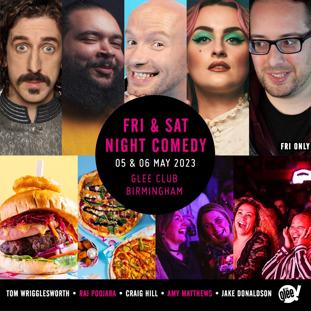 📅 Friday &amp; Saturday Night Comedy, featuring <a href="/tomwriggleswort/">Tom Wrigglesworth</a>, <a href="/lord_rajj/">Raj Poojara | Comedian</a>, <a href="/mrcraighill/">Craig Hill</a>, @AmyFMatthews &amp; <a href="/DonaldsonComedy/">Jake Donaldson</a> (Fri only)

Four superb stand-up comedians that will keep you laughing until Monday

Tickets 🎟 bit.ly/BhamWeekendCom