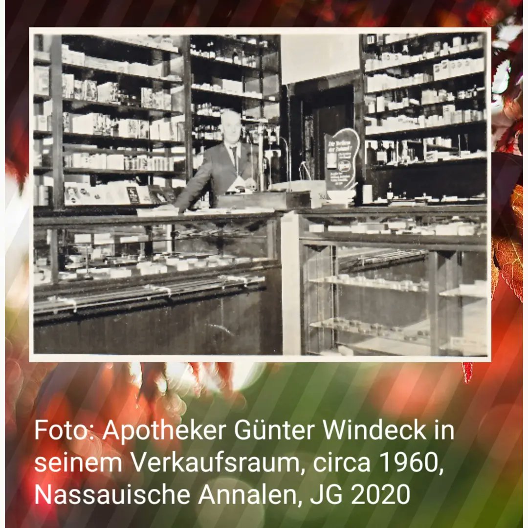 StAr_Montabaur's tweet photo. Die #Apotheke von Montabaur [B.  5 / letzter Beitrag]

Die Witwe v. Dr. Spies verkaufte die Apotheke in #Montabaur 1911 an die ursprünglich aus #Kastellaun stammende Familie Windeck. Über 3 Generationen leitete diese die #Amtsapotheke bis z. Ruhestand v. Günter Windeck 2001. https://t.co/1Az2jpz6tp