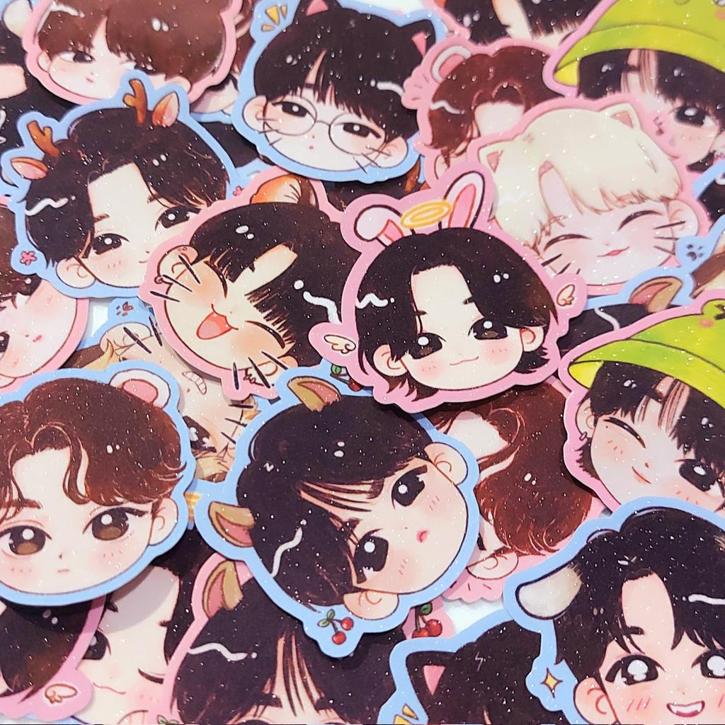 「My waterproof svt glitter stickers are n」|AB ⭐ CosCarni FG-04 🎪のイラスト