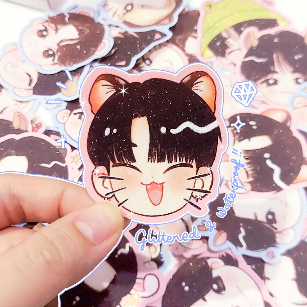 「My waterproof svt glitter stickers are n」|AB ⭐ CosCarni FG-04 🎪のイラスト