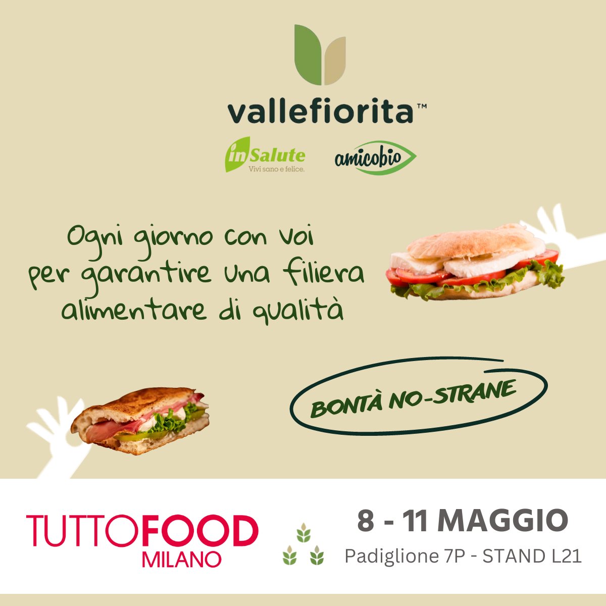 vallefioritasrl's tweet photo. ๐ Siamo in viaggio verso #Milano!
๐ฟ L'etica, l'esperienza e l'innovazione dei prodotti #ValleFiorita al @TuttoFoodMilano
๐ฅซ Dall'8 all'11 maggio ci troverete presso il padiglione 7P - stand L 21 di #FieraMilano a Rho
#tuttofoodmilano #Milano #AmicoBIO #InSalute #ciboetico https://t.co/zyXqu2szKt