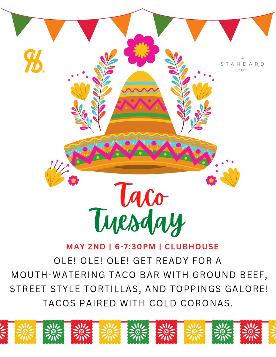 TheStandardJI's tweet photo. Join us for Taco Tuesday at The Standard!
Tonight starting at 6 PM in the clubhouse

#SpringTime #LoveWhereYouLIve #WeLoveOurResidents #Community #ResidentEvents #LuxuryRentals #TacoTuesday #TheStandard #Charleston #socialhub #JamesIsland #LeaveThePansBehind https://t.co/zFxC6rQ7O3