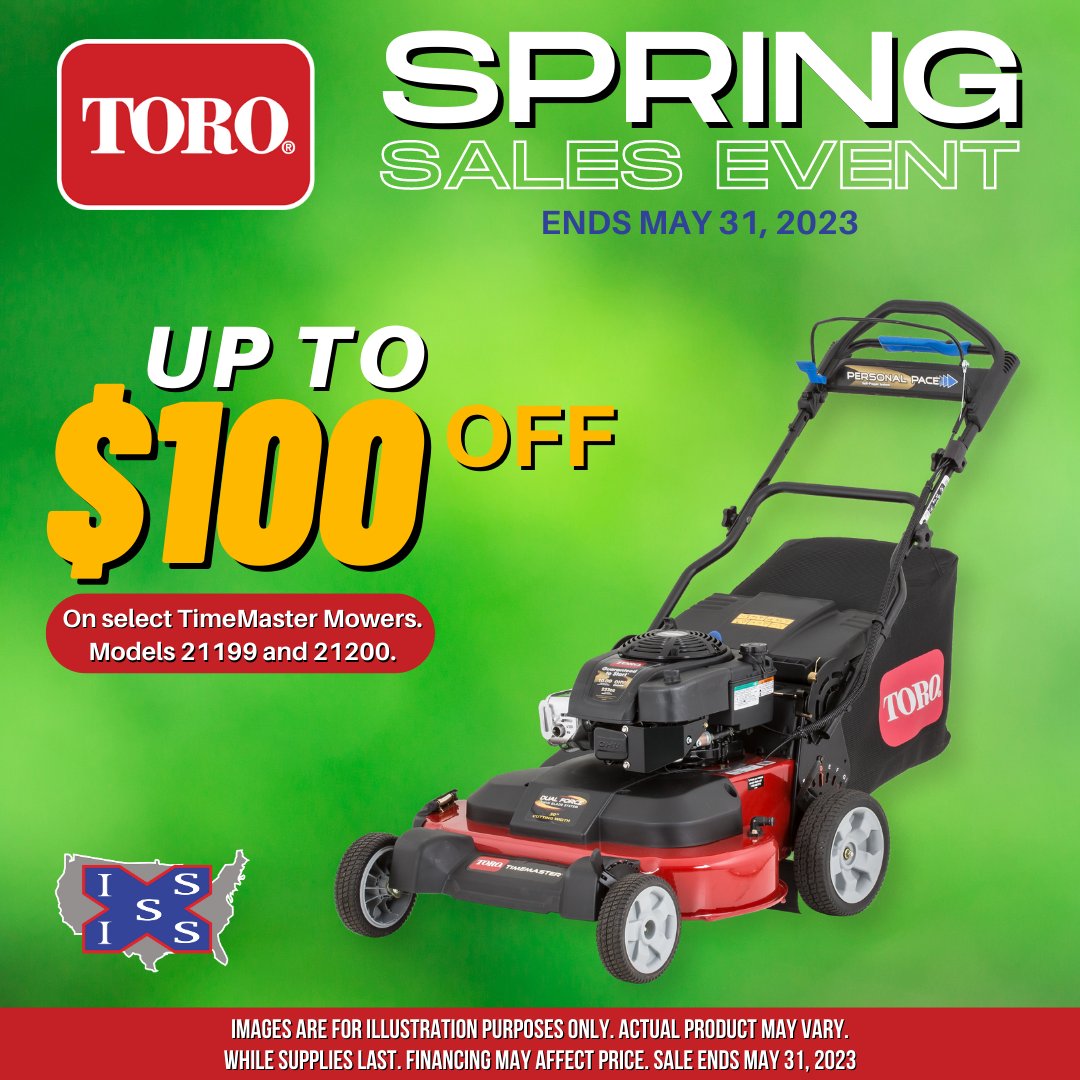 issstallingsnc's tweet image. 🌱🌺 Don't miss out on $100 OFF select TimeMaster 30-inch mowers ⚙️🌿 during Toro's Spring Sales Event 🌷🌸🌼 Sale ends May 31st, act fast!

📞 (704) 893-2878
📍 511 Union West Blvd. Stallings, NC 28104
🌐 iss-go.com

#SpringSales #Toro #LawnCareMadeEasy 🌿🛠️💰