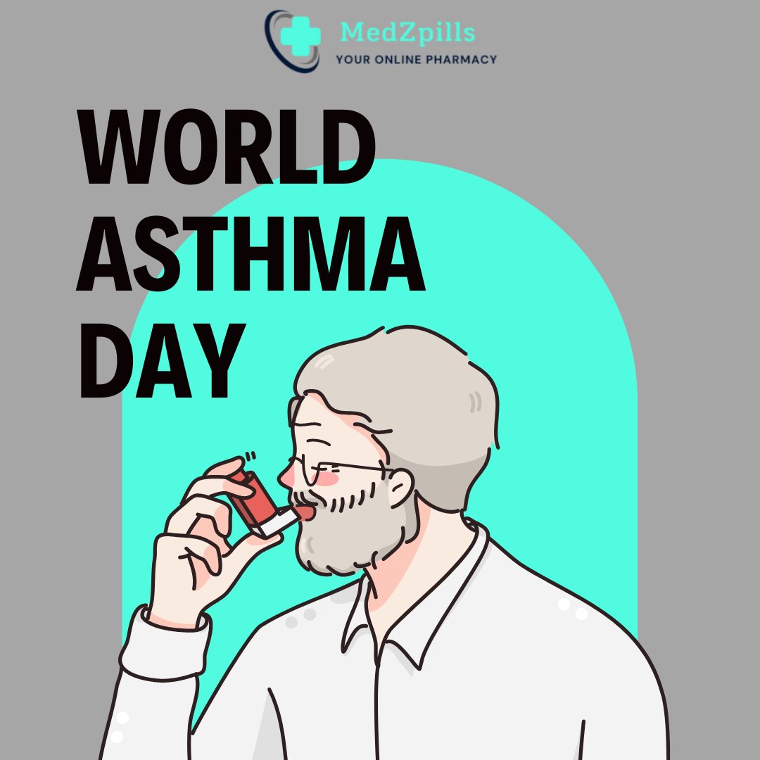 Medzpillspharma's tweet photo. Breathing should be easy, but for millions of people worldwide living with asthma, it's a daily struggle. On #WorldAsthmaDay, let's raise awareness, show support, and work towards a world where everyone can breathe freely. 💨💪 #AsthmaAwareness #FightForAir https://t.co/PDctYMv4Hn