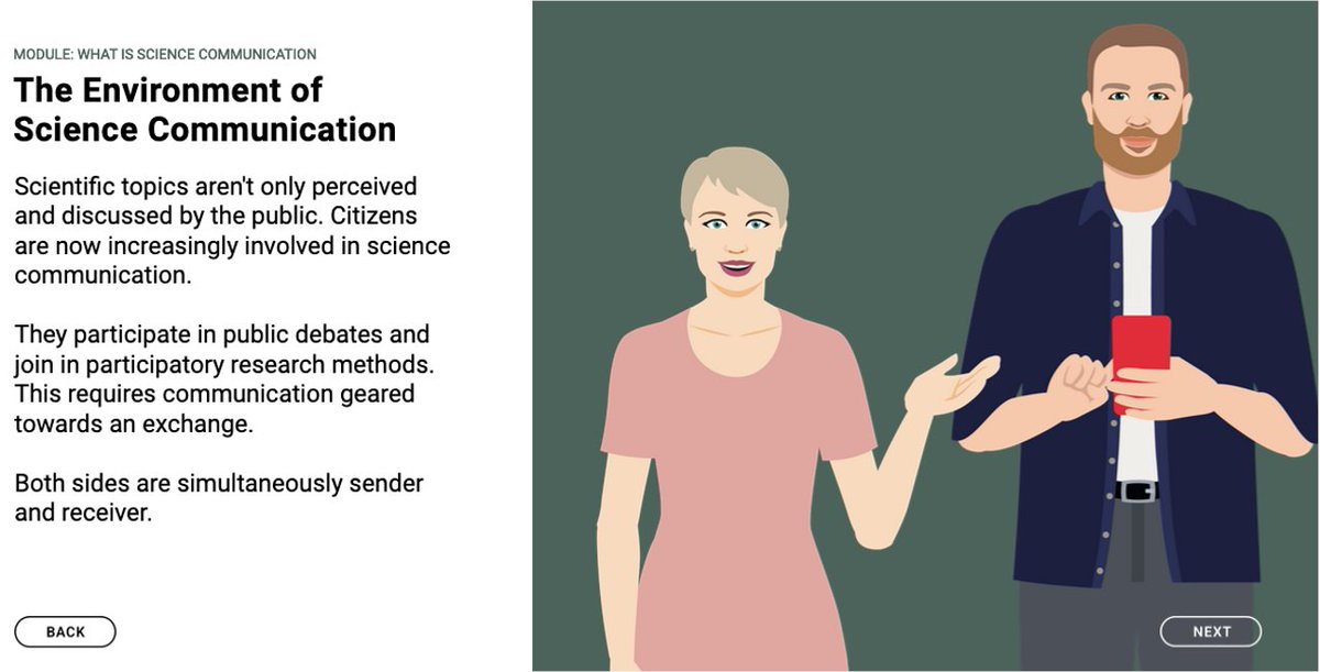 Now available in English: We are pleased to announce that our e-learning course is now also available in English. If you want to learn the basics of #SciComm just click on the link and get started.
#WissKommCampus #ELearning 
wisskomm-campus.de/angebote/basic…