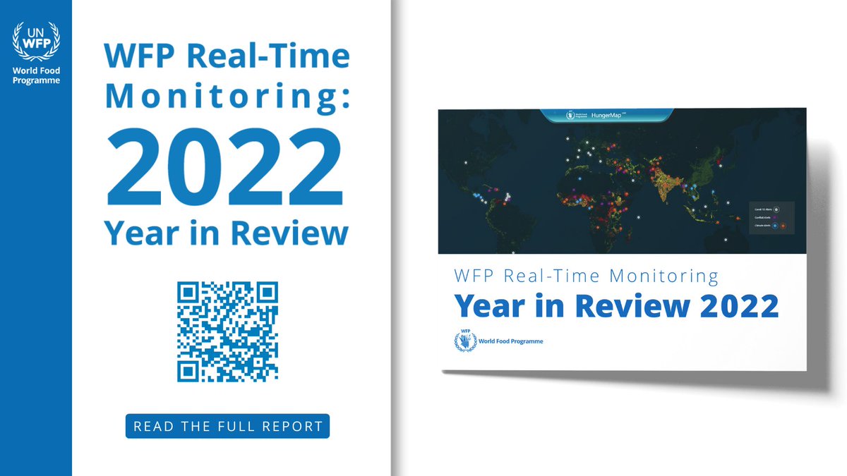 🔔OUT NOW: WFP Real-Time Monitoring: 2022 Year in Review. From the #GlobalFoodCrisis to climate disasters, the report examines the impact of major world events on the livelihoods of vulnerable communities in a year like no other.
Read the full report: bit.ly/41KE5Rf