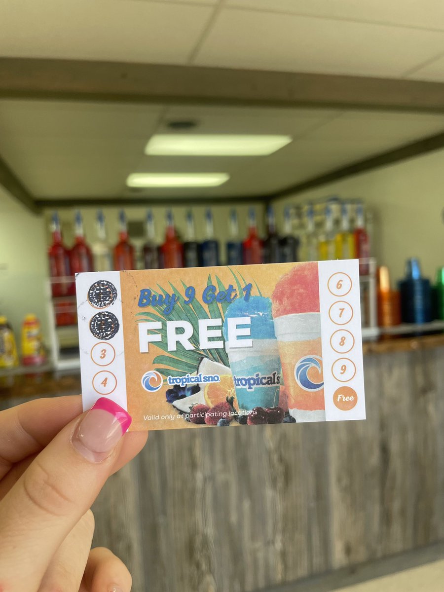 frozshavedice's tweet photo. Two. Punch. Tuesday. 
Like the classic rock station playing ‘2 fer Tuesday’ we’re having a Two Punch Tuesday. Buy one shaved ice and get two punches on your card. Stop by and see us today! Open 2PM-8PM.
#TwoPunchTuesday 🥊🥊
#ItsFrozBaby https://t.co/W5g4TpZnWr