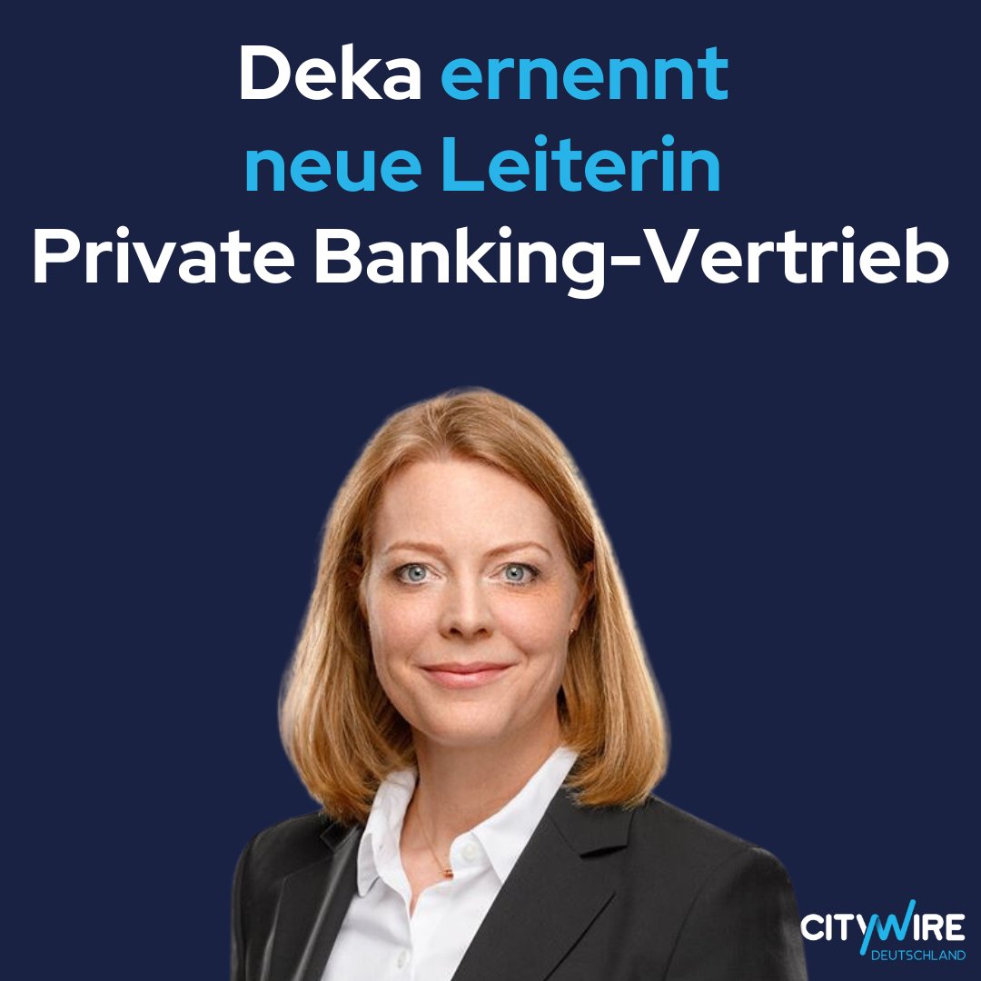 CW_Deutschland's tweet image. Deka ernennt neue Leiterin Private Banking-#Vertrieb!

➥ ow.ly/AZ8O50O82Wp
Die @DekaBank hat Britt Grüner zum 1. Juli zur neuen Leiterin #PrivateBanking-Vertrieb für die Region Mitte ernannt. Berichten wird sie an Frank Herrmann.

#privatbank #banking