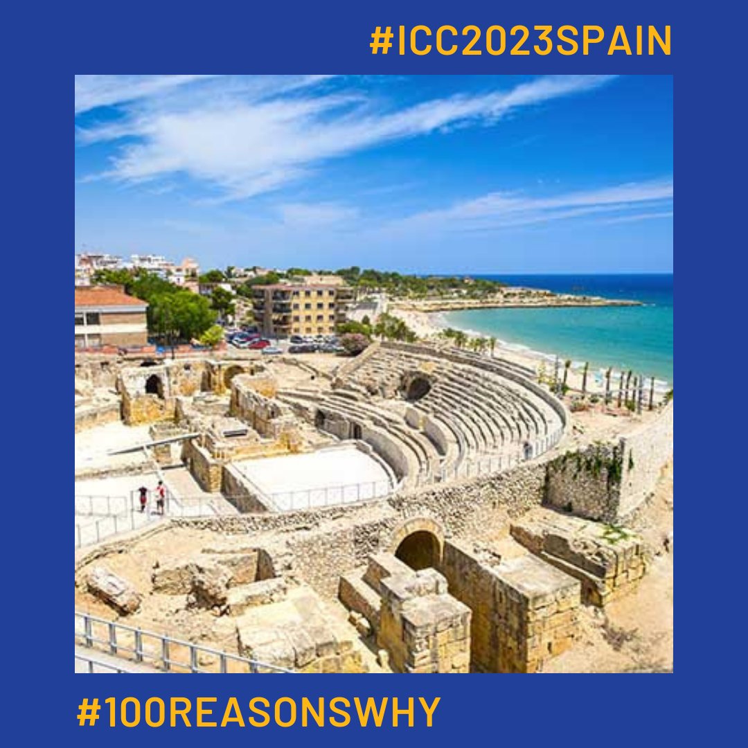 ICFButterfly's tweet image. 100 Reasons to Attend the 12th ICC in Spain

#Tarragona is a coastal city known for its myriad ancient Roman ruins, wonderful central market and wonderful beaches. It is the perfect mix of beach life, ancient Roman ruins, and Catalan charm!
icc2023spain.org
#ICC2023Spain