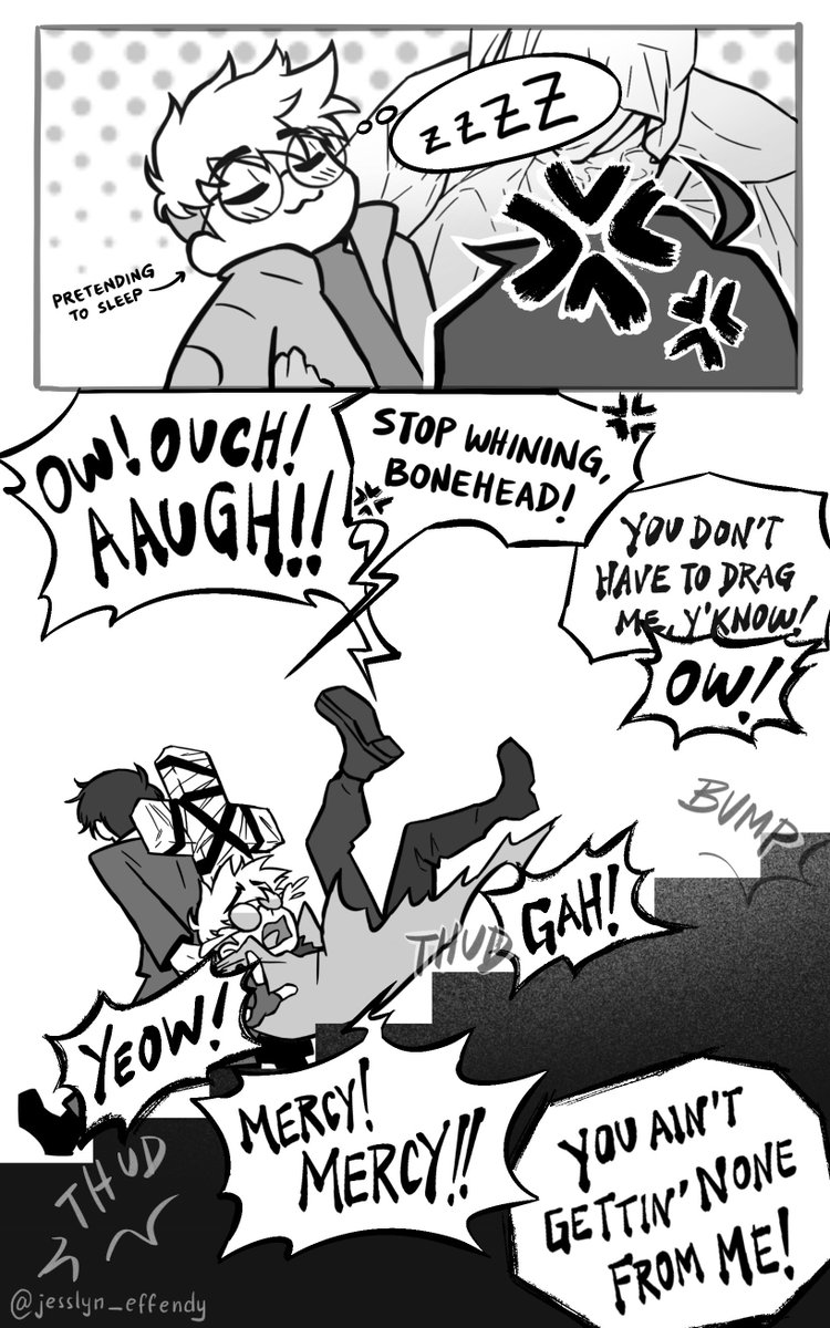 Mini comic from the Pietà painting. Wolfwood being a good b̵a̵b̵y̵s̵i̵t̵t̵e̵r̵ guide.
Vash : ☺️
Ww : 💀💢
#TRIGUNSTAMPEDE #vashwood