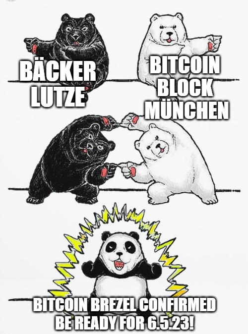 baeckerlutze's tweet photo. +++ It's happening+++
Bäcker Lutze wird seine beliebten #Bitcoin Brezeln nach München liefern.
#Bitcoin #bitcoinbrezel #mmhwiedasduftet
#ourmemeworld https://t.co/wJyNsQr3vo