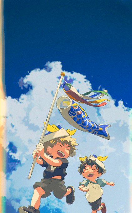 「closed eyes holding flag」 illustration images(Latest)