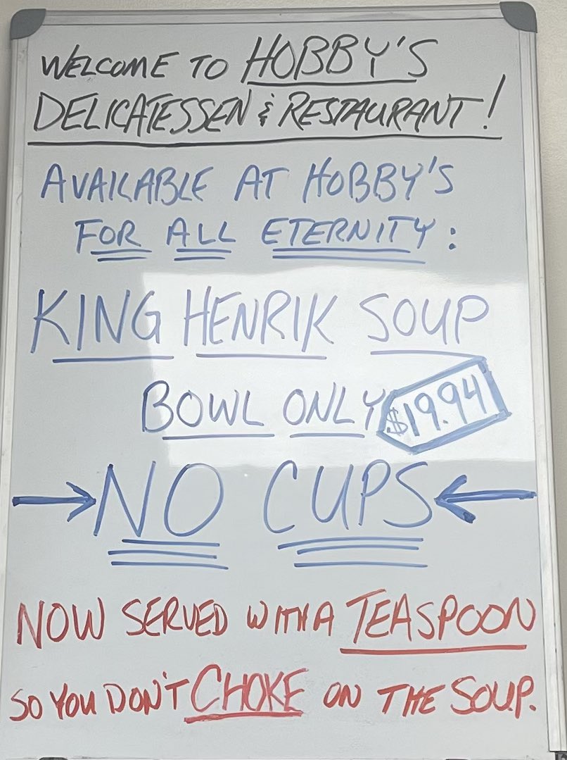 Hobbysdeli's tweet photo. Might be time to make some new soup. LFGD!#NJDevils https://t.co/QNfXrDuftD