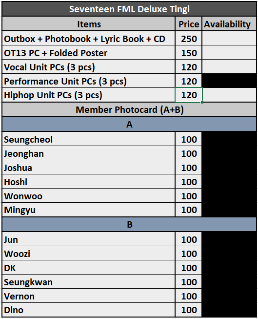 borathingsshop's tweet photo. Still up for grabs~ 

wts lfb svt fml deluxe tingi https://t.co/zUfoStJRoq