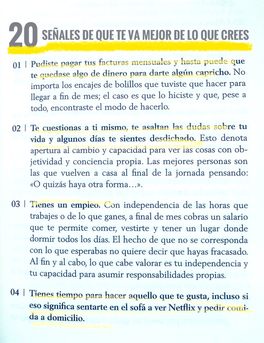 20 Señales de que te va MEJOR de lo que CREES.
1-4