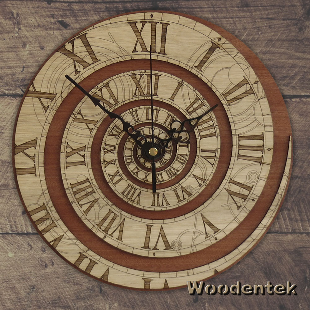 woodentek's tweet photo. Handmade #TimeVortex wooden clock #DoctorWho. We created the original clock; don't buy Chinese copies (sometimes they even use our photos to hide their low-quality cheap copy!). #handmadeart #ArthurDarvill - WorldwideShipping https://t.co/kbUlBZ3emi https://t.co/Md5Ptv8HkU