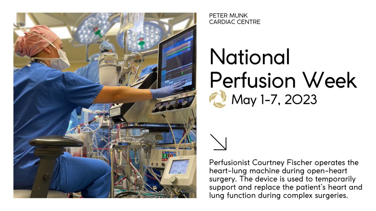 PMunkCardiacCtr's tweet photo. #DYK perfusionists replace a patient's heart & lung function during complex #surgery? Through the heart-lung machine, they maintain control of blood pressure, oxygenation & more, all while the heart is stopped ๐คฏ
To our brilliant #perfusionists - thank you for all that you do! https://t.co/zaVMoOeZP0