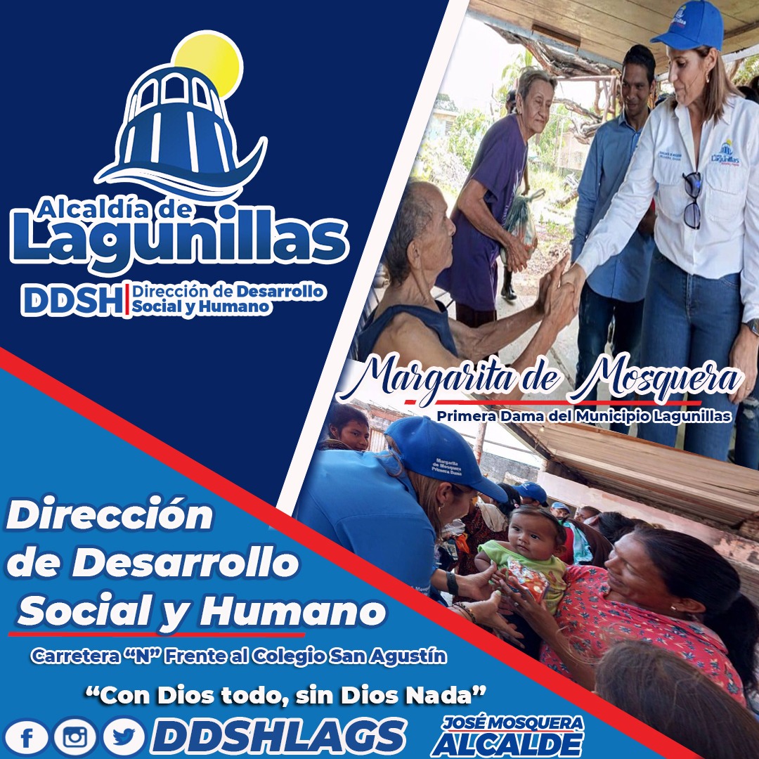 Los esperamos de lunes a viernes desde las 8:00 a.m.
"Con Dios todo, sin Dios nada"
<a href="/MargadeMosquera/">Margarita de Mosquera</a>
<a href="/cheolagunillas/">José Mosquera Adarme</a>
<a href="/alclagunillas/">Alcaldía de Lagunillas</a>
#InnovaciónYProgreso