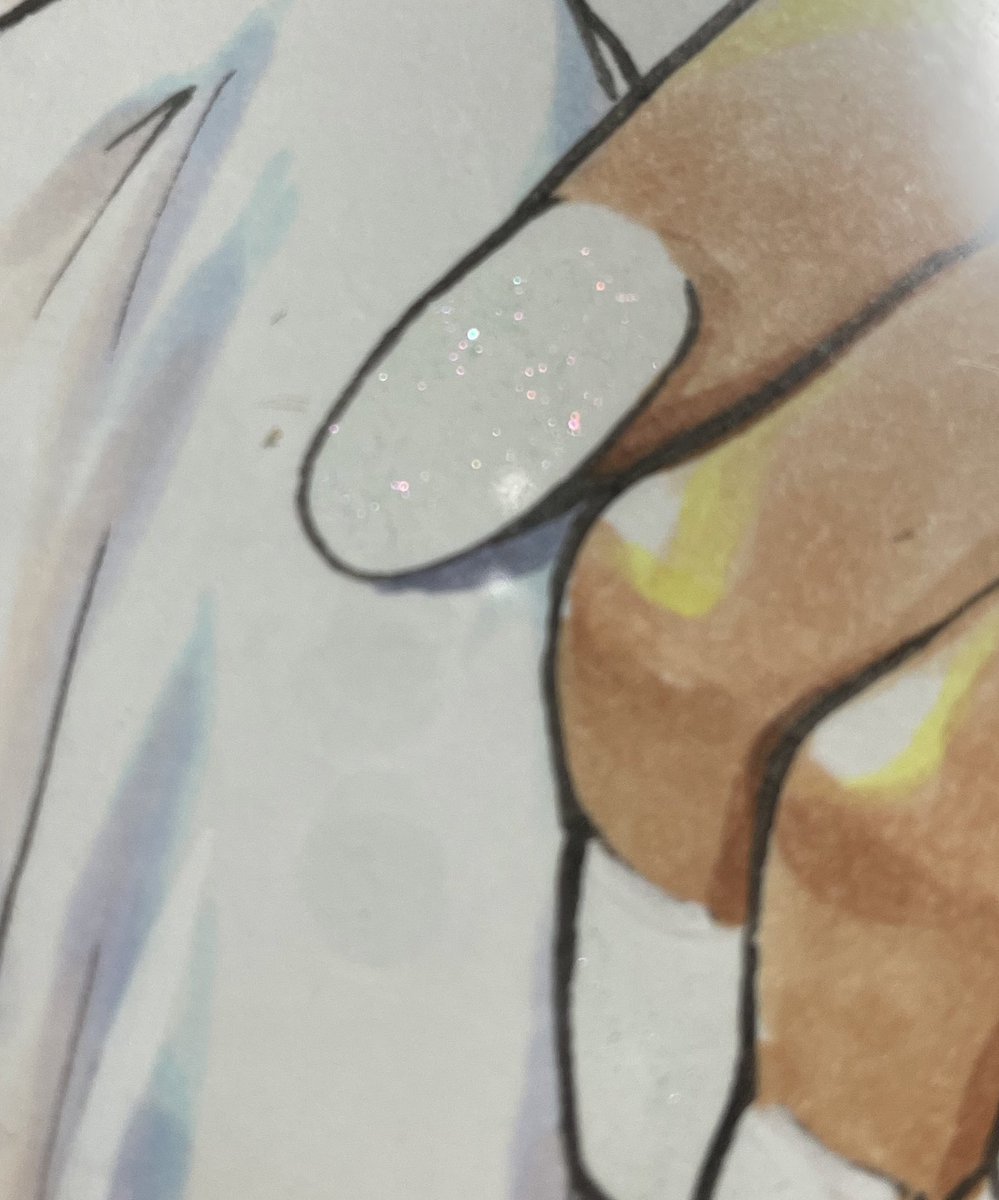 「コミティア用の色紙2枚出来ました 現物ならではの良さとしてラメ入り絵の具でまつ毛」|URAN✦コミティアあ16aコミ1J01bのイラスト