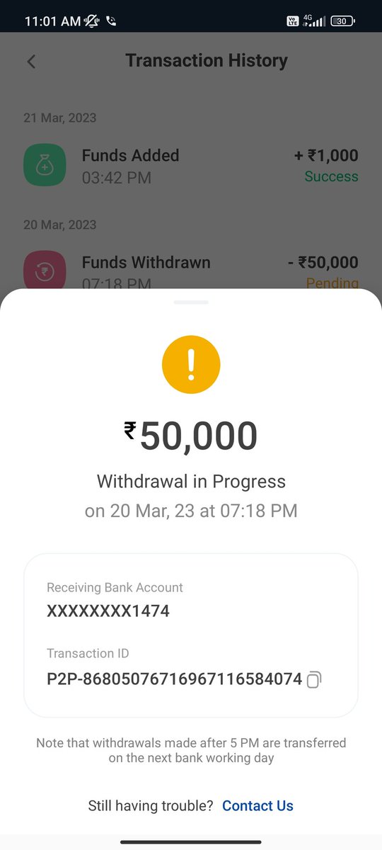 iamAnil29r's tweet photo. As shown in screenshot withdrawal of my funds are still in pending and customer support executive didn’t provide me resolution of my quarry. Always same answer given that team is working on it, you will get resolution in 24 hours.
@MobiKwikSWAT @MobiKwik @RBIsays @jagograhakjago https://t.co/2S5lKpltyF
