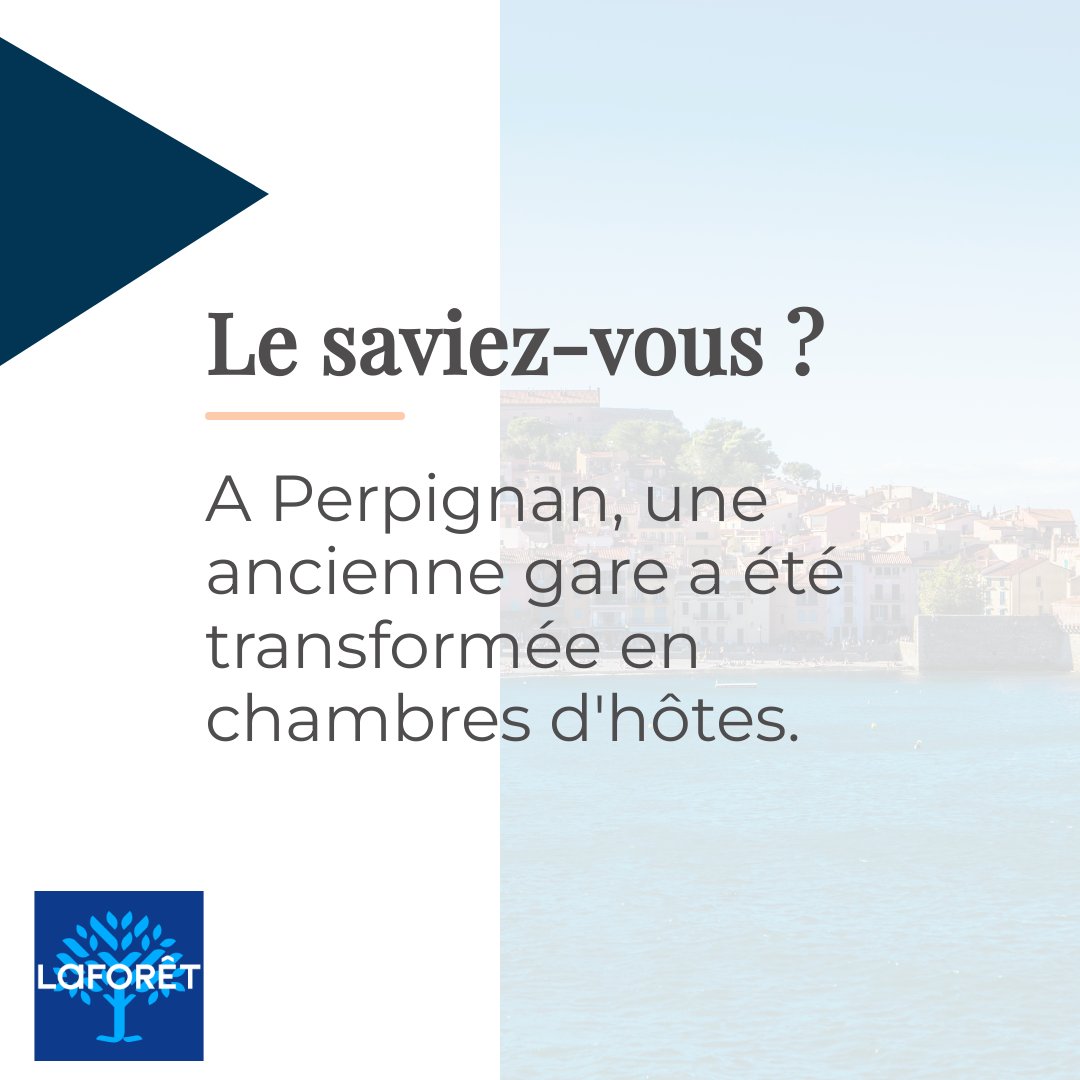 Il s'agit de la gare de Millas, fermée en 1992. Elle comporte aujourd'hui deux chambres pour accueillir les touristes ! 🚋 🛏
Et vous, aimez-vous les #hébergements insolites ?

#ImmobilierInsolite