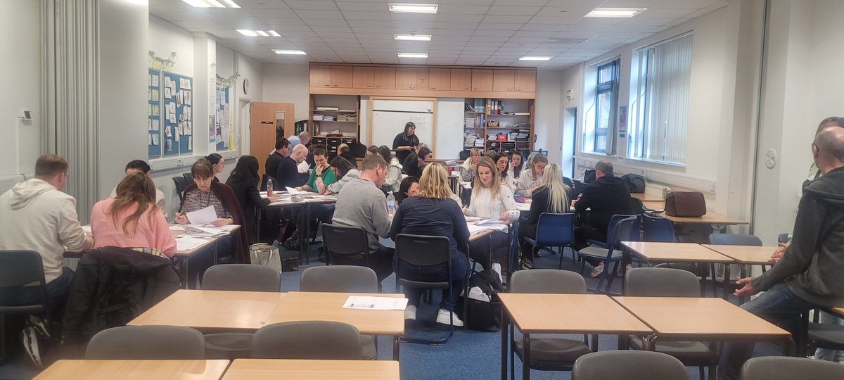 sasbhighschool's tweet photo. Maths teachers working hard on assessing standards and assessing at level 3 of the BGE. @sasbhighschool @CglenHighSchool @StrathavenAcad @DuncanrigScndry
#BGEcollaborative https://t.co/DFDTtdaWa0