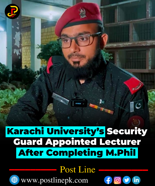 postlinepk's tweet photo. Karachi Universityβs Security Guard Appointed Lecturer After Completing M.Phil.
.
.
.
.
#postline #lecturer #securityguard #MPhil #University #universityofKarachi #promotion #lecture #student #teachers #news #BreakingNews #today #trendingnow #trending #security #teachers #karachi https://t.co/7CLwAwjjsv