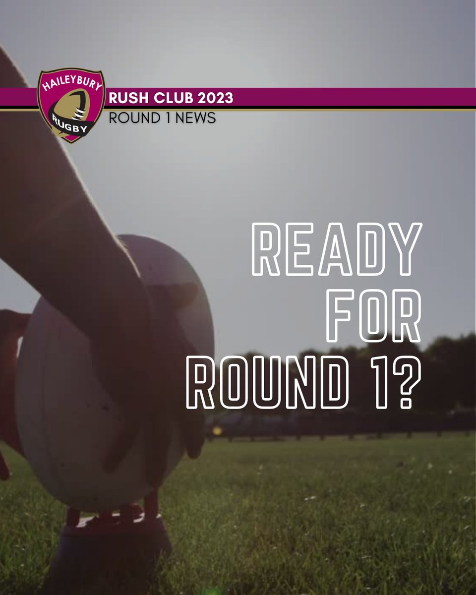 🙋🙋‍♀️🙋‍♂️ Ready for Round 1?

Missed the email? We get it and we got you!
The weeks happenings are in the weekly news, available via linktr.ee/rush_club

#BusyWeek #SeasonLaunch #HaileyburyRugby #RushClub23