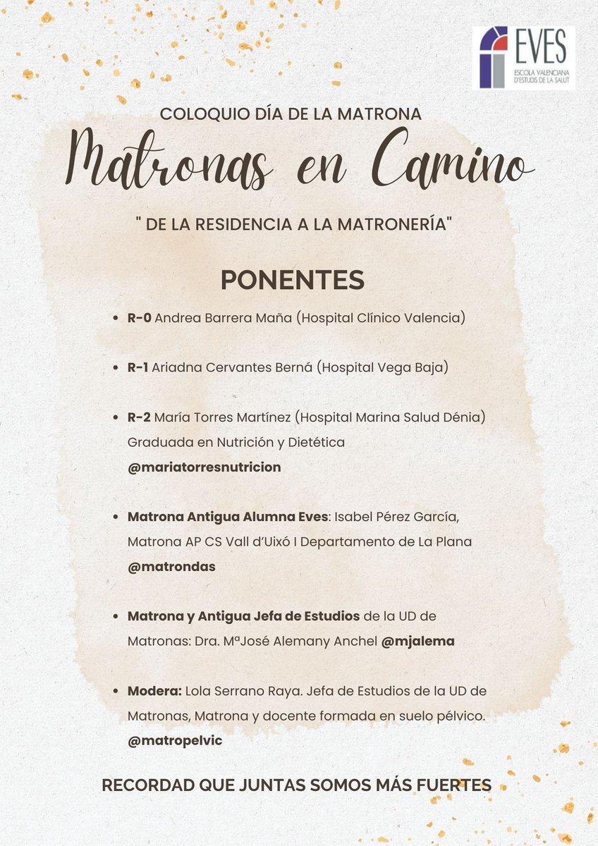 Este Jueves a las 18h la UD de Matronas de la CV organiza un coloquio por videoconferencia por el Día de la Matrona. Estáis todas invitadas. 

Dejo el enlace y el programa: 
teams.live.com/meet/944841375…