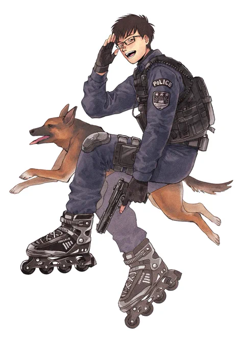 警察×インラインスケートも好き