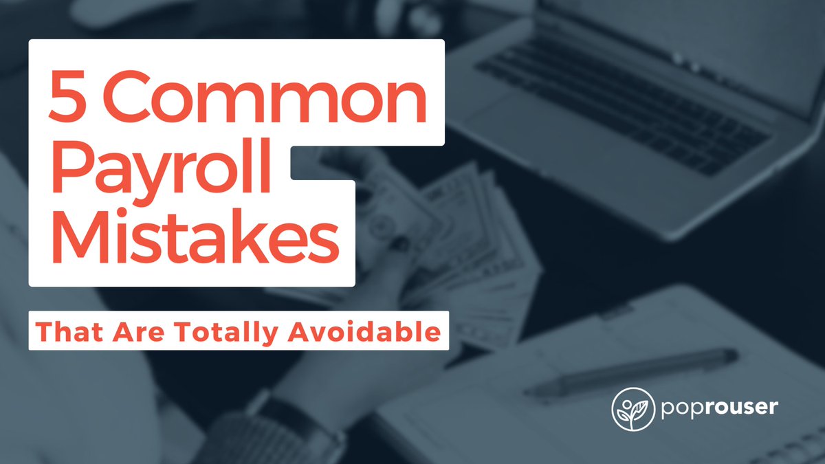 poprouser's tweet photo. Payroll mistakes can be costly and tedious to fix, and permanently impact your employee experience. That’s why it’s crucial to avoid common payroll mistakes whenever possible. Visit our blog where we’ll outline five common payroll mistakes that are totally avoidable. https://t.co/SJZHqIzL23
