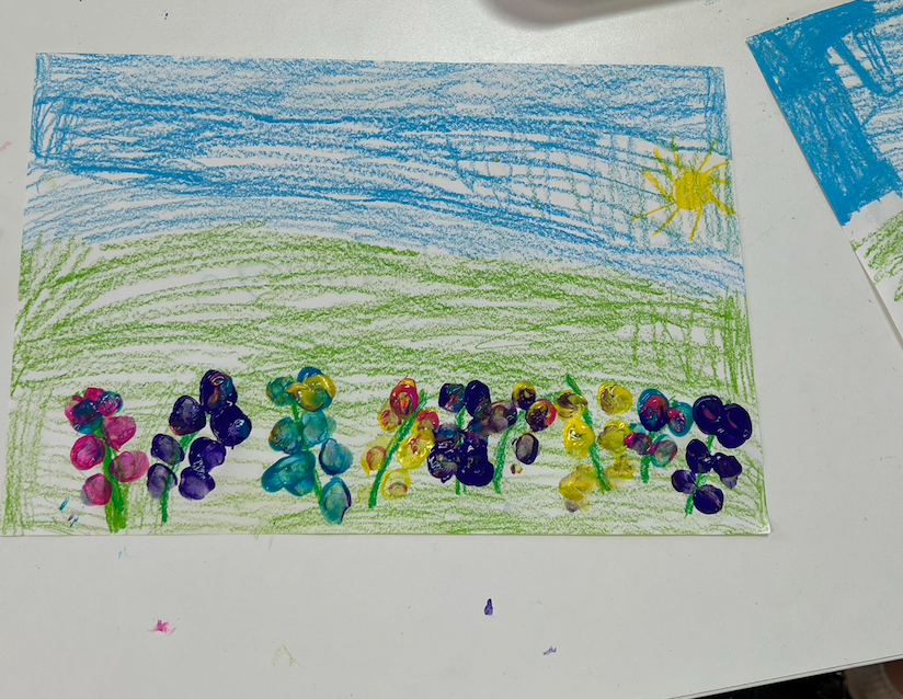 imogenlord_'s tweet photo. Teaching art to the little ones always makes me feel so proud. I love watching them create all different kinds of the same artwork using their imagination! Check out these Lupine Flower fields created by year 1! #ACUedu_p https://t.co/242XDsEM4g