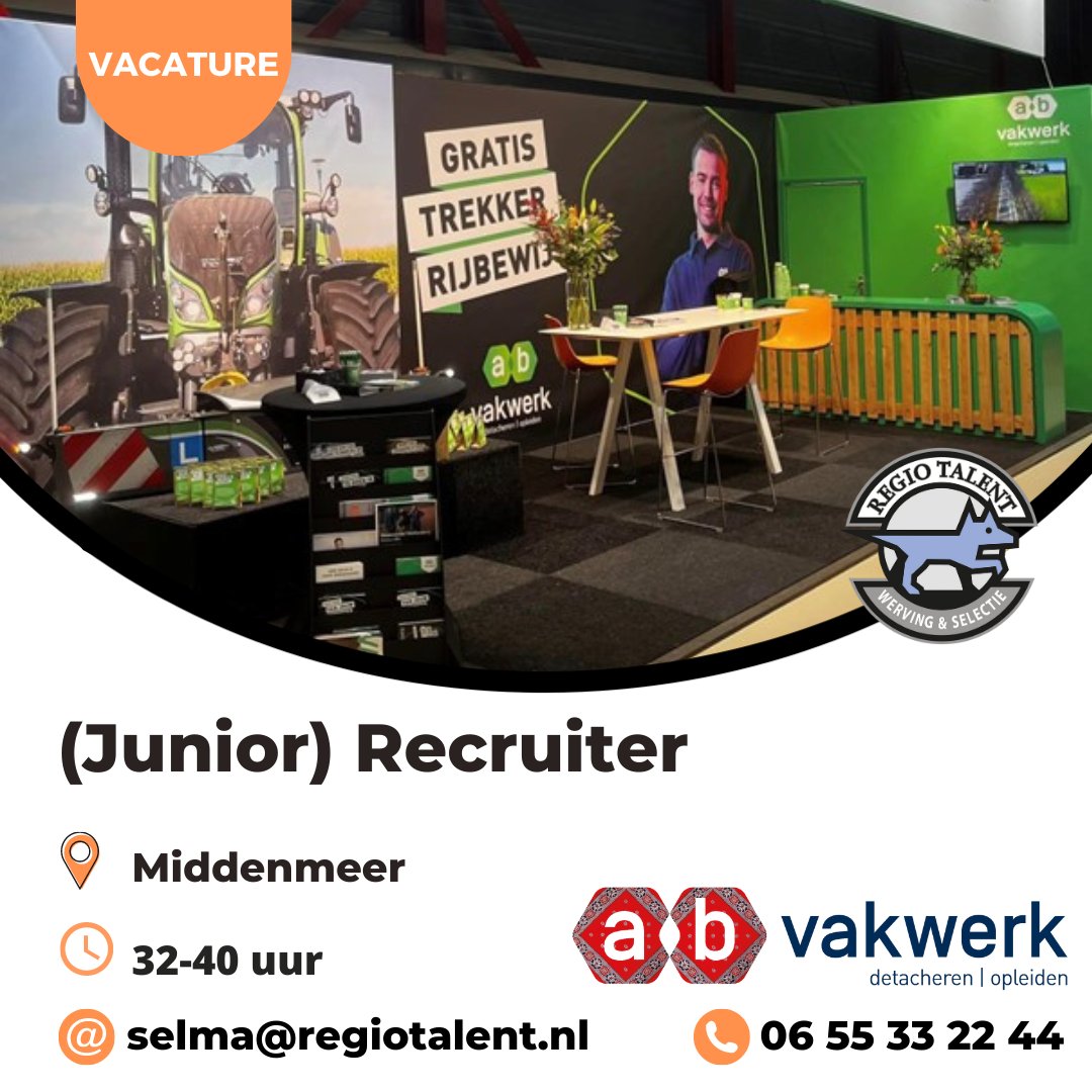 Bij jij die nuchtere Noord-Hollander die gewend is om meerdere profielen tegelijkertijd te werven én denk jij graag mee over het opzetten van Recruitmentcampagnes? 

Solliciteer: bit.ly/JuniorRecruite… 

#vacature #junior #recruiter #noordholland #uitzenden #detacheren