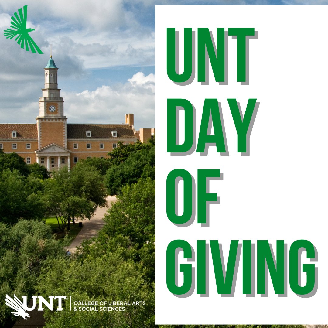 UNTclass's tweet photo. Today, UNT is hosting 1890 Minutes of Giving, our first dedicated "UNT Day of Giving."

This year we are asking our UNT community to support us by making a gift to one of the @UNTclass areas of your choice.

Give: https://t.co/1ZSYyV79ns

#UNTDayofGiving https://t.co/IJClSYhSMe