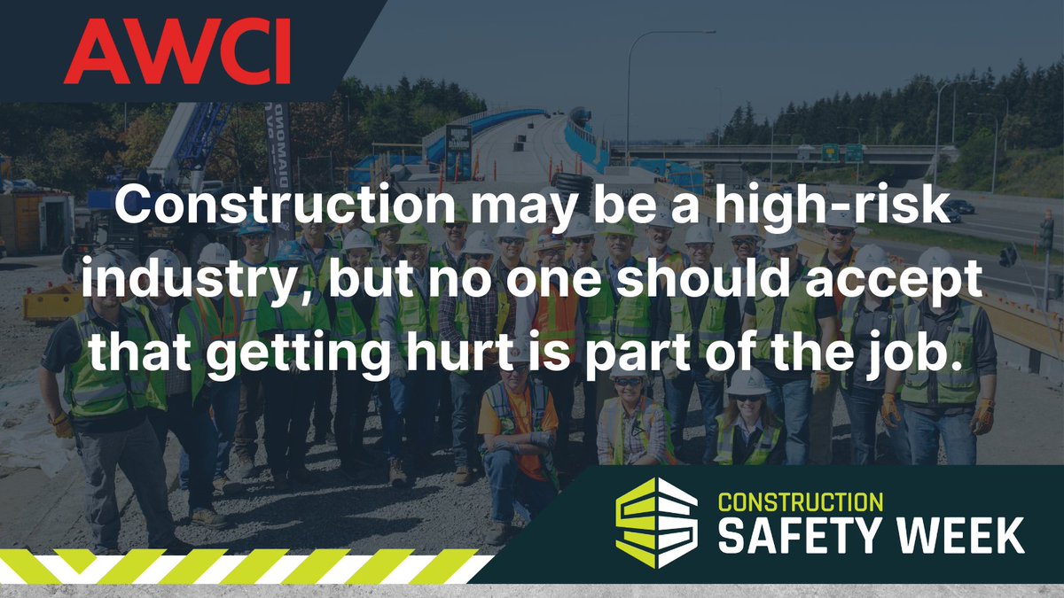 AWCI_INFO's tweet photo. Day 2 of #ConstructionSafetyWeek is about Risk Identification
We all face risks and make mistakes every day. Open communication is key to having a stronger, safer workplace where we all look out for one another.
https://t.co/A3P09NIIXm
#AWCISafe https://t.co/uzOrEq4yy1