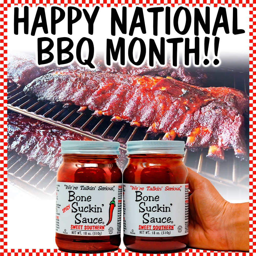 Happy #NationalBBQMonth ! It's time to fire up those Grills, Ovens & Smokers! Grab some Bone Suckin' Sauce and start cooking! Make delicious Ribs with this recipe:https://t.co/4CIq34ktbH 
#BBQ #Bonesuckinsauce #ribs #grilling #smoking #barbecuing #cookout https://t.co/bUAXeEtG4Y
