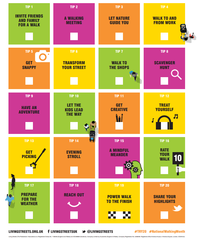 EnergizeSTW's tweet photo. Know a 20-min walk can reduce the risk of several preventable #healthconditions, eg certain #cancers, #depression, #heartdisease &amp; Type2 #diabetes?
@livingstreets #20tips to help you fit 20 minutes of #walking per day: https://t.co/GJztk8xOB9
#NationalWalkingMonth #WalkThisMay https://t.co/AmPRrnMgOH