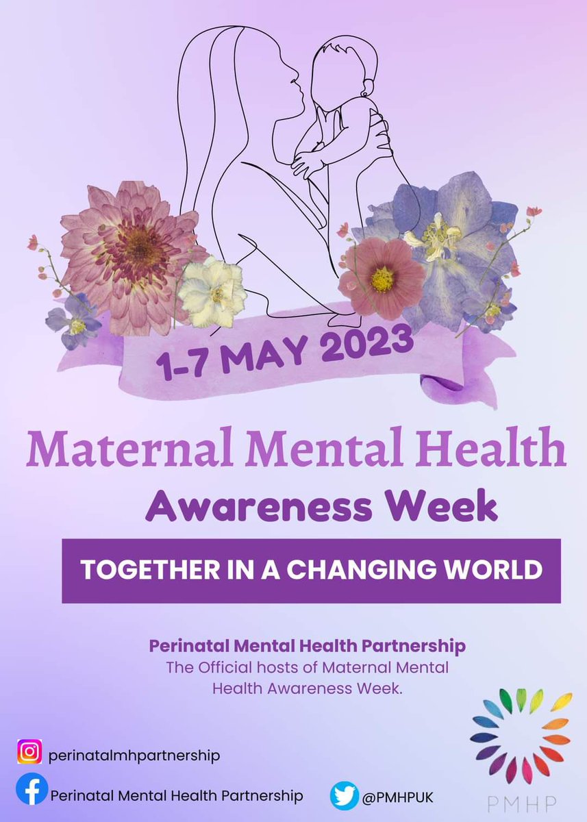 We’re supporting Maternal Mental Health Awareness Week 2023. This year’s theme is ‘Together in a changing world’. Find out more at …rinatalmhpartnershipcom.wordpress.com #MaternalMentalHealthAwarenessWeek @PMHPUK