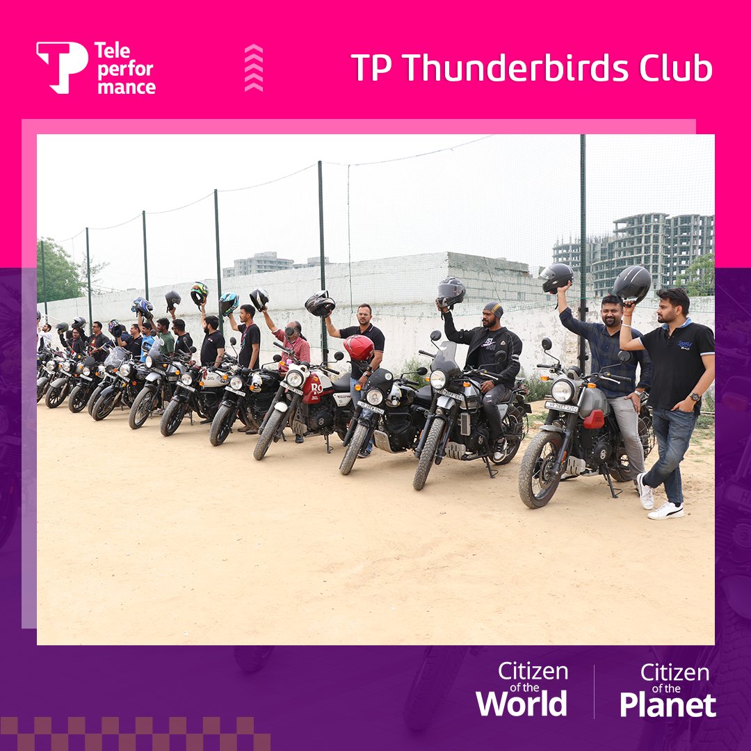 WeAreTPinIndia's tweet photo. Here's a glimpse of the inauguration of the TP Thunderbird Club ride in Gurgaon, India.
20+ riders visited the Nalanda Hall for a fun knowledge-sharing session about two-wheelers with Literacy India students.
#TPIndia #TPRideForACause #ForceOfGood #RoyalEnfield #RidePure https://t.co/bNi2TJSUFE