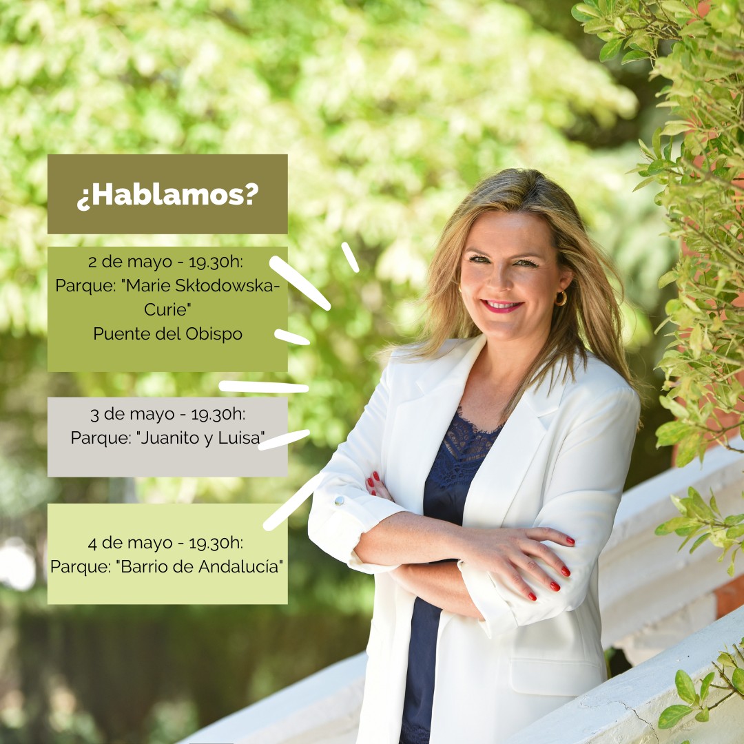 🍦 Esta semana estaremos compartiendo merienda contigo a las 19.30h en:
🌳 2 de mayo: Parque "Maria Skłodowska-Curie" - Puente del Obispo.
🌳 3 de mayo: Parque "Juanito y Luisa".
🌳 4 de mayo: Parque "Barrio de Andalucía".
¡¡Te espero!!