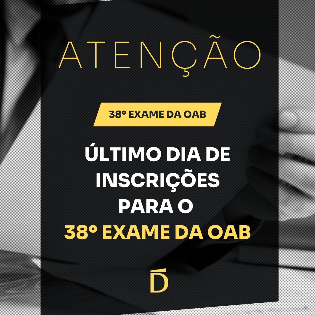 cursodamasio's tweet photo. Vamos juntos em busca da tão sonhada carteira da OAB!

Inscreva-se aqui: https://t.co/7GU0jmZmdA

#OAB #ExameDaOrdem #Direito #Advocacia #damásio #examedaoab https://t.co/DV3JqAQp04