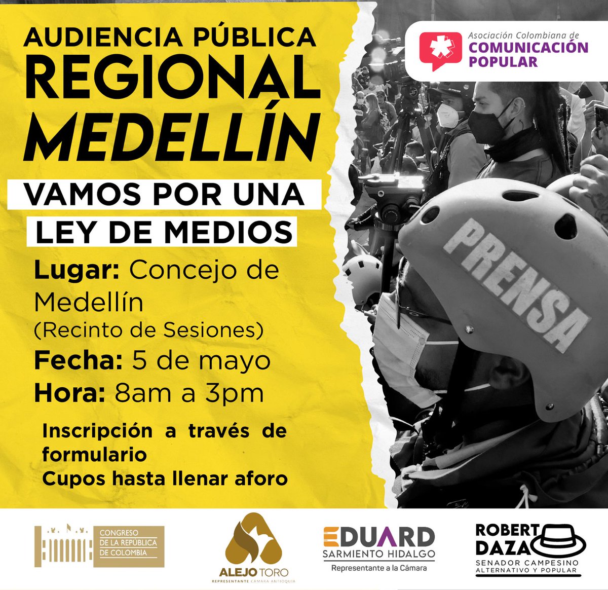 red5castilla's tweet photo. 📸🎥🎞️ Invitación especial a Medios alternativos, comunitarios, populares, y organizaciones interesadas.  
Este será un espacio de construcción colectiva. 
Las inscripciones se realizarán por medio del siguiente formulario 👇.  https://t.co/4dc98xYOEK  

Cupos limitados.📰🗞️ https://t.co/ZTendn86hM