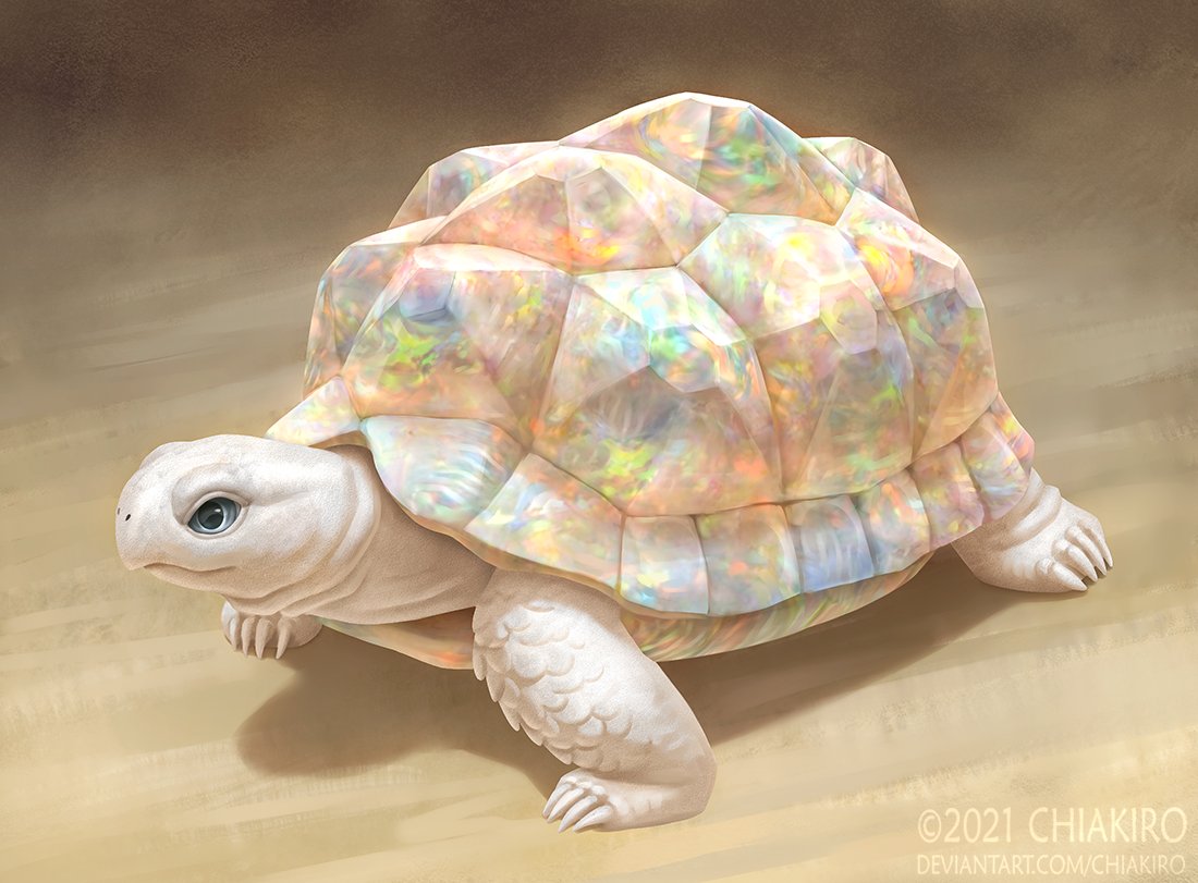 ChiakiroArt's tweet image. Opal tortoise 🐢✨
#digitalpainting