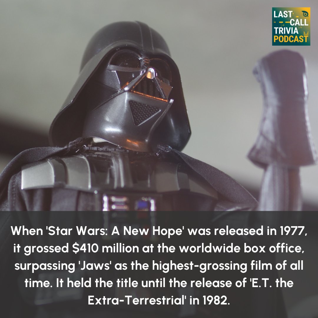 In this week's episode of the Last Call Trivia Podcast, we're joined by special guest, <a href="/ReturnOfThePod/">Return of the Pod</a> co-host Brian Silliman, for a game of Star Wars Trivia. Tune in to our broadcast from a galaxy far, far away!

lastcalltriviapodcast.buzzsprout.com

#StarWars #StarWarsDay #StarWarsTrivia