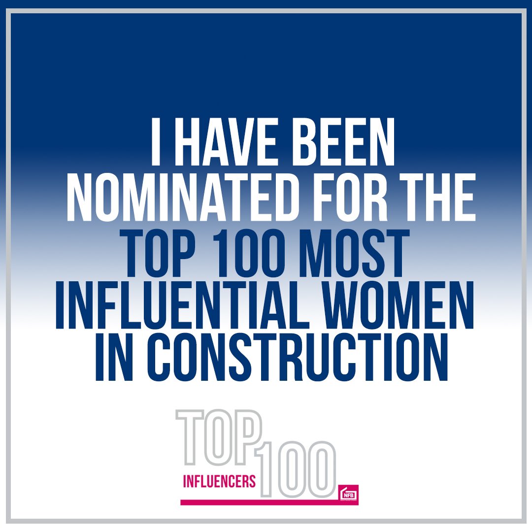 Katy Robinson (@theppecampaign) on Twitter photo Excited to share that I’ve been nominated for the Top 100 Most Influential Women in Construction! It‘a an honour to be recognised alongside so many talented and inspiring women in our industry. 👷🏽♀️👏🏼
If you’d like to vote for me, the link to register is: builders.awardsplatform.com/entry/vote/Mad… Excited to share that I’ve been nominated for the Top 100 Most Influential Women in Construction! It‘a an honour to be recognised alongside so many talented and inspiring women in our industry. 👷🏽♀️👏🏼
If you’d like to vote for me, the link to register is: builders.awardsplatform.com/entry/vote/Mad…