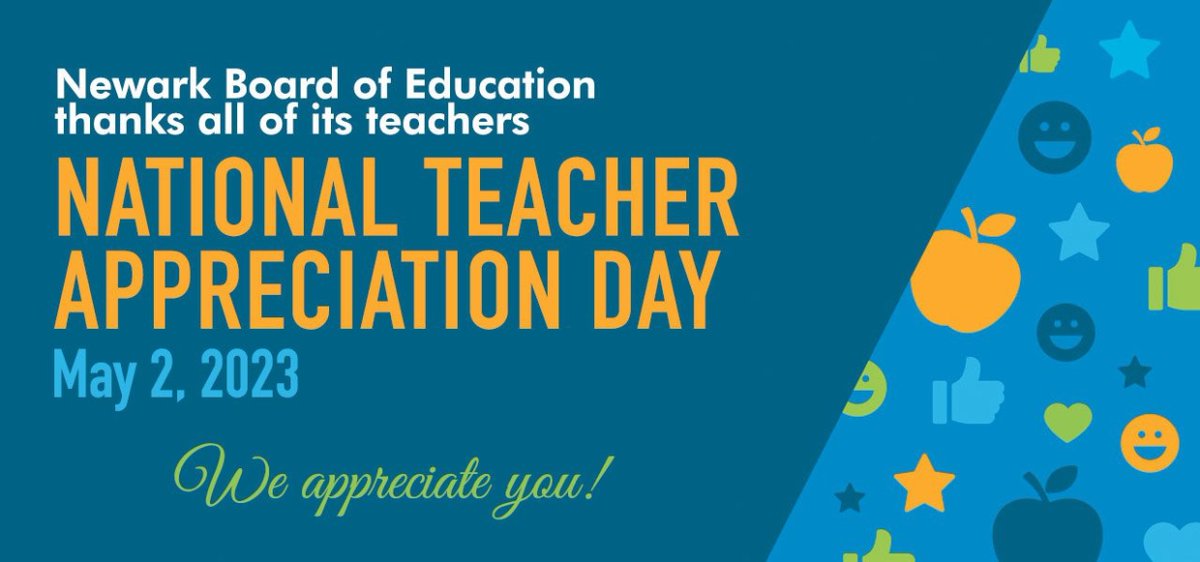 The Newark Board of Education recognizes Teacher Appreciation Day and extends our most gracious thanks to all of the teachers in the district. Because of you, THEY can! 📷 #NewarkPublicSchools #NPSPride #TeacherAppreciationDay
