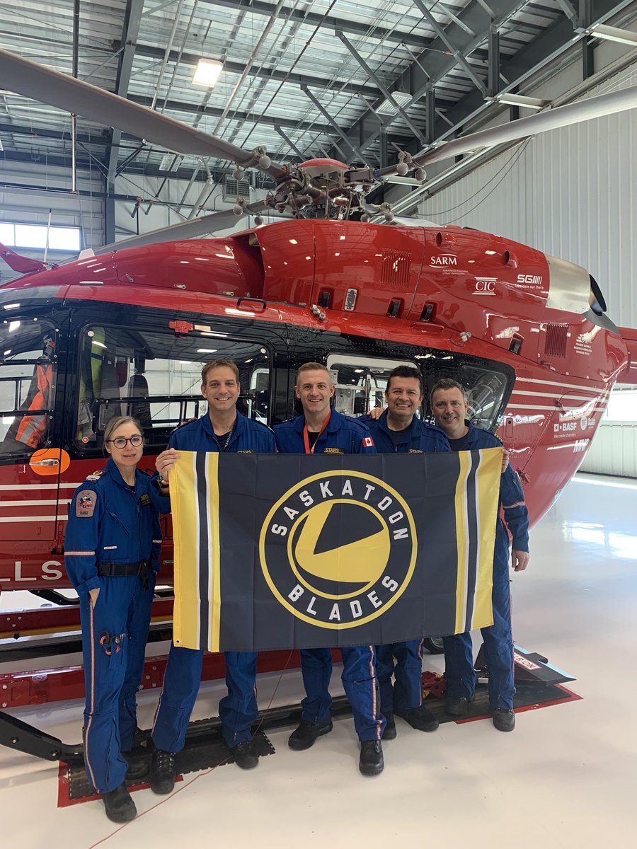 Our Saskatoon @STARSambulance Base is sending good vibes to our allies @BladesHockey tonight!!! GO BLADES GO!!  #BladeCity #whlplayoffs #WHL