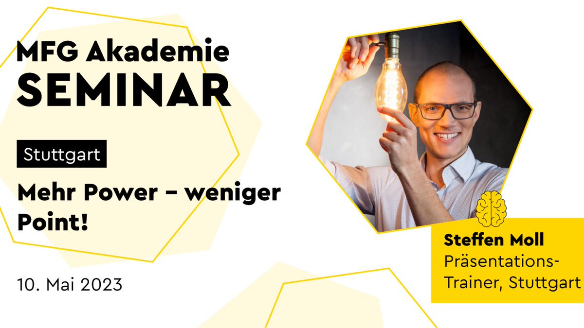 Noch Plätze frei! #Seminar "Mehr Power - weniger Point!" mit Steffen Moll (aim-higher.de) am 10. Mai in #Stuttgart. #Präsentieren #Pitch #Kreativwirtschaft