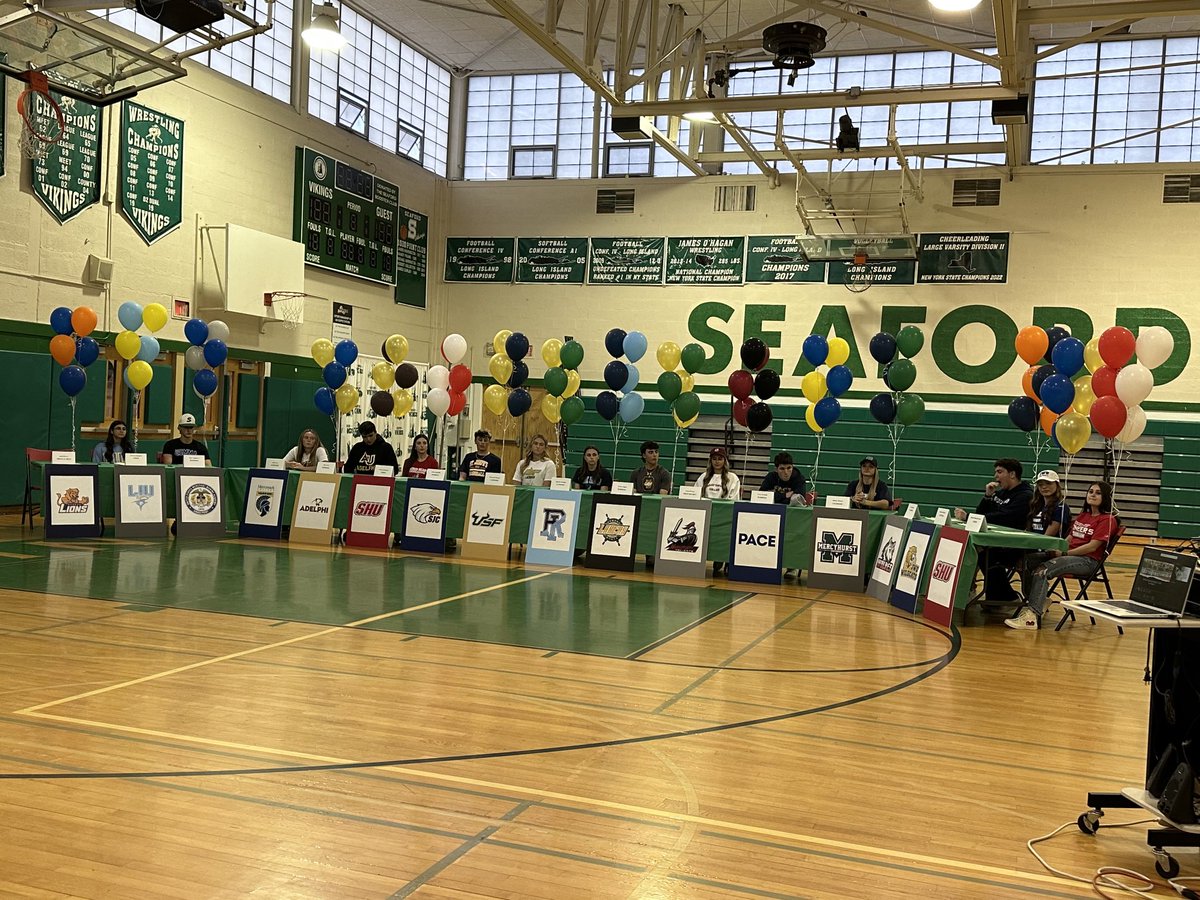 Congratulations to our Vikings athletes that have committed to play in college. We are all very proud of your accomplishments and wish you the best of luck! ⁦<a href="/SeafordBooster/">Seaford Booster Club</a>⁩ ⁦<a href="/SeafordHSPride/">Seaford High School</a>⁩